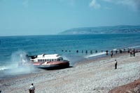 The SRN6 with Hovertravel - Arriving at Southsea (credit: Pat Lawrence).